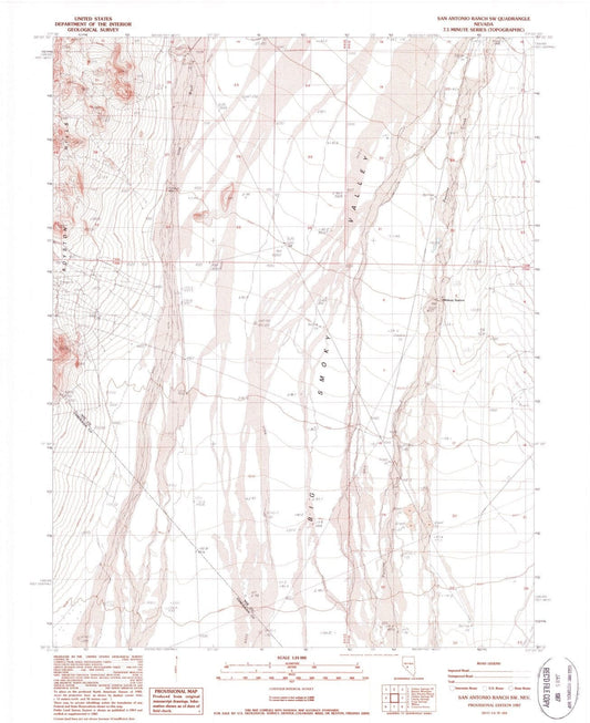 1987 San Antonio Ranch, NV - Nevada - USGS Topographic Map
