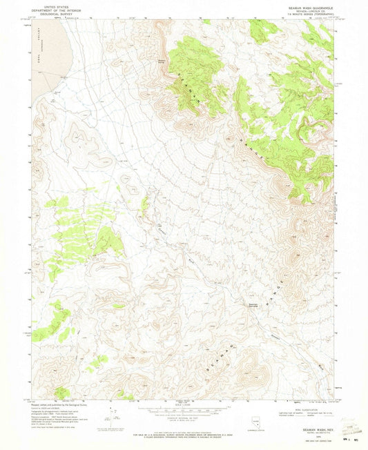 1970 Seaman Wash, NV - Nevada - USGS Topographic Map