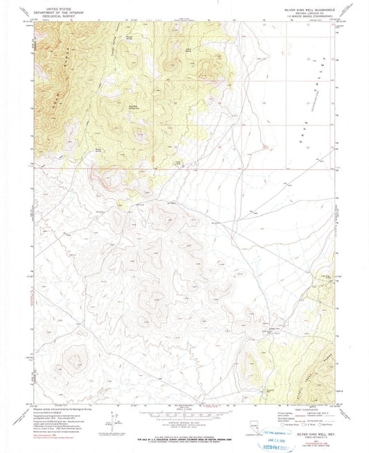 1971 Silver King Well, NV - Nevada - USGS Topographic Map