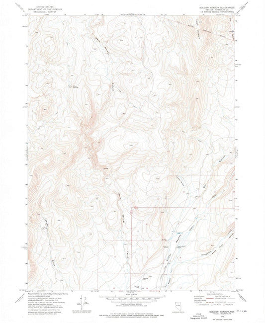 1972 Soldier Meadow, NV - Nevada - USGS Topographic Map
