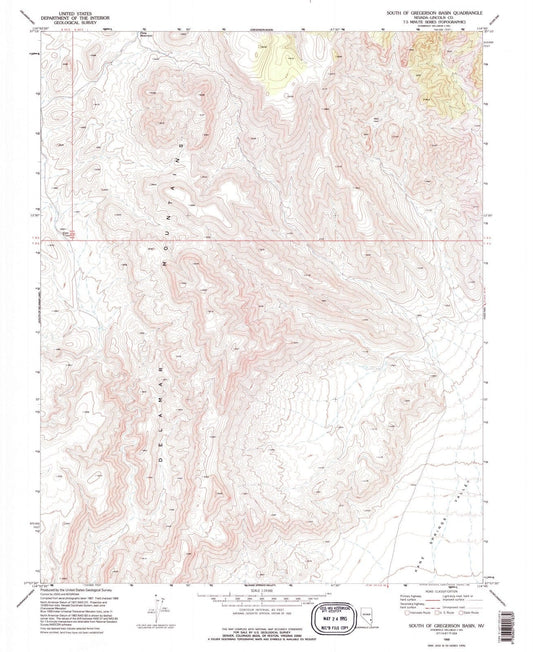 1969 South of Gregerson Basin, NV - Nevada - USGS Topographic Map
