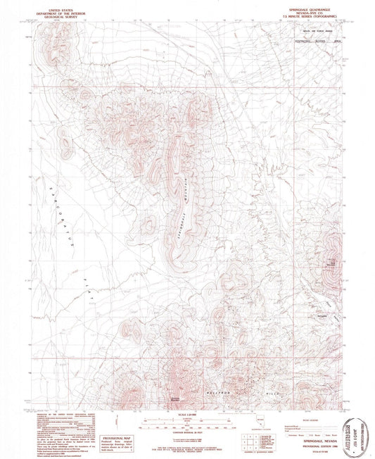 1986 Springdale, NV - Nevada - USGS Topographic Map v4