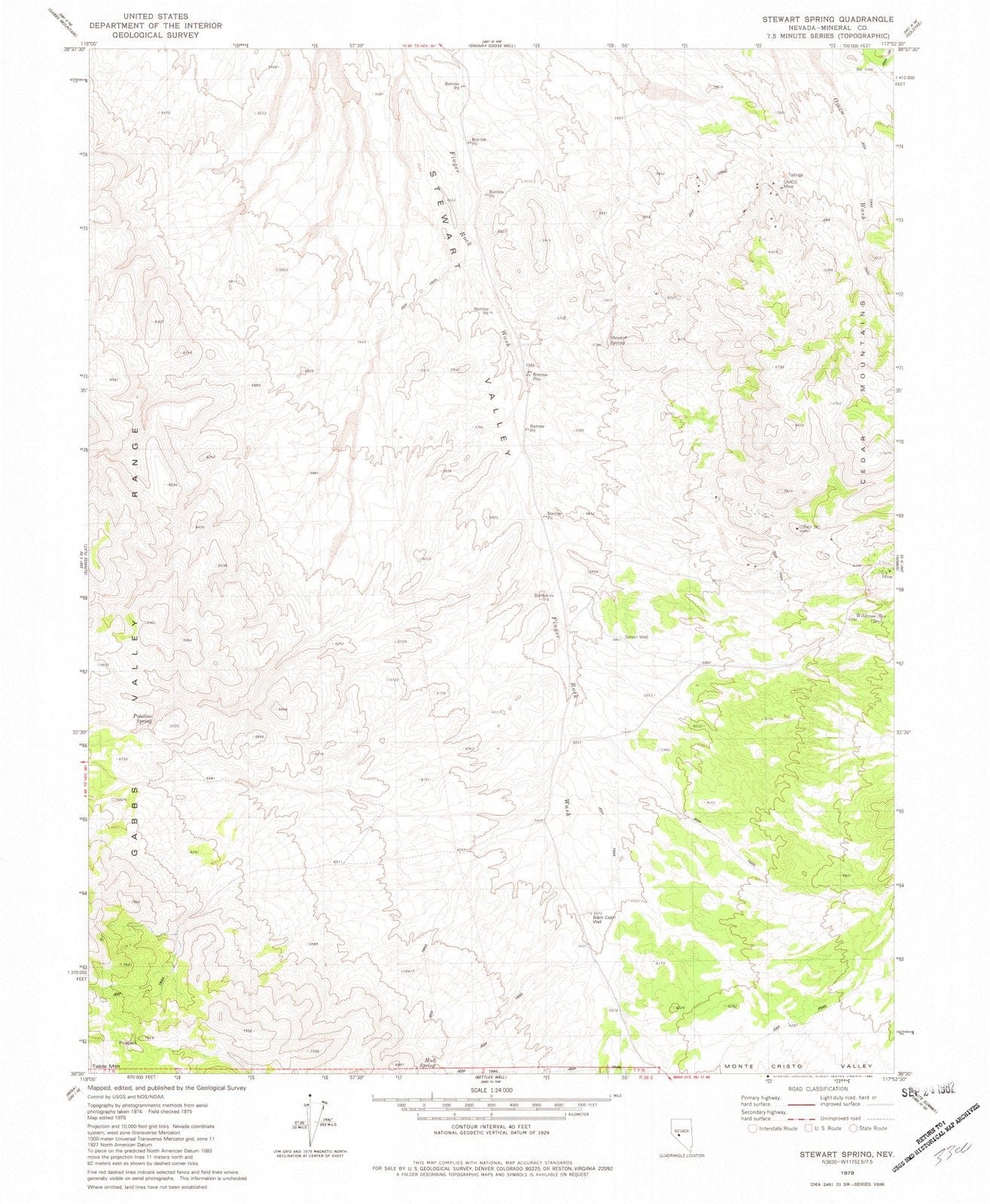 1979 Stewart Spring, NV - Nevada - USGS Topographic Map