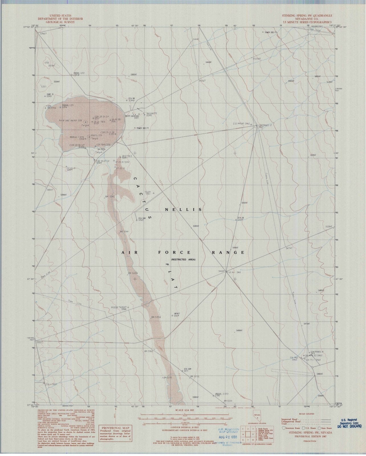 1987 Stinking Spring, NV - Nevada - USGS Topographic Map v2