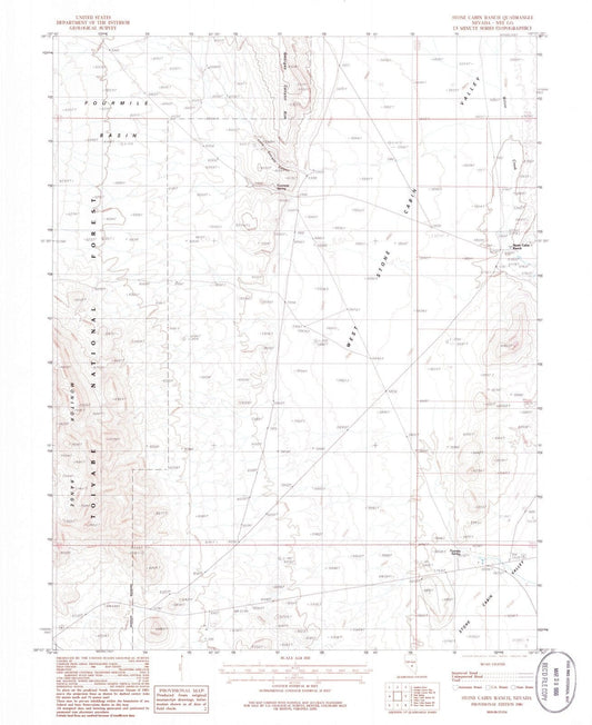 1986 Stone Cabin Ranch, NV - Nevada - USGS Topographic Map v4
