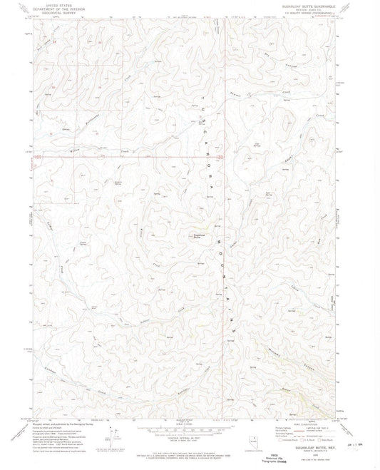 1970 Sugarloaf Butte, NV - Nevada - USGS Topographic Map