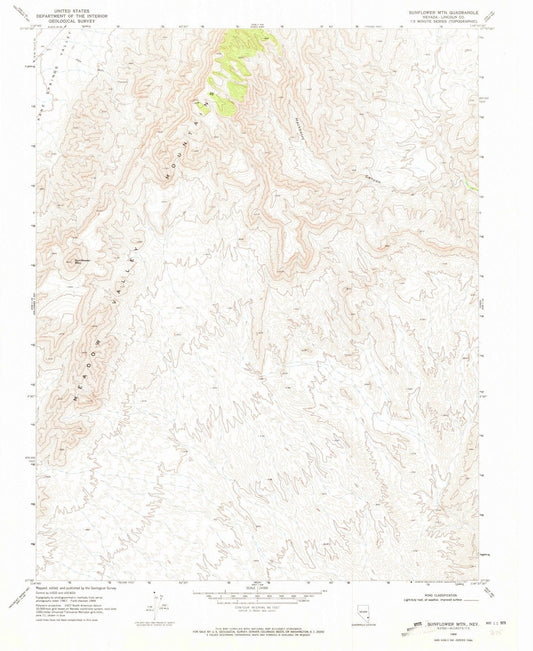 1969 Sunflower MTN, NV - Nevada - USGS Topographic Map