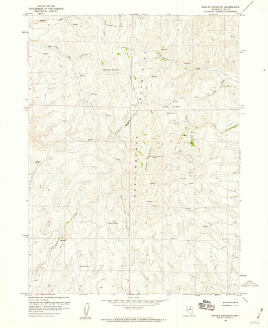 1958 Swales Mountain, NV - Nevada - USGS Topographic Map