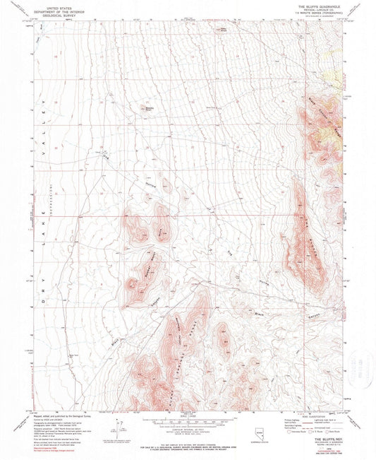 1970 The Bluffs, NV - Nevada - USGS Topographic Map