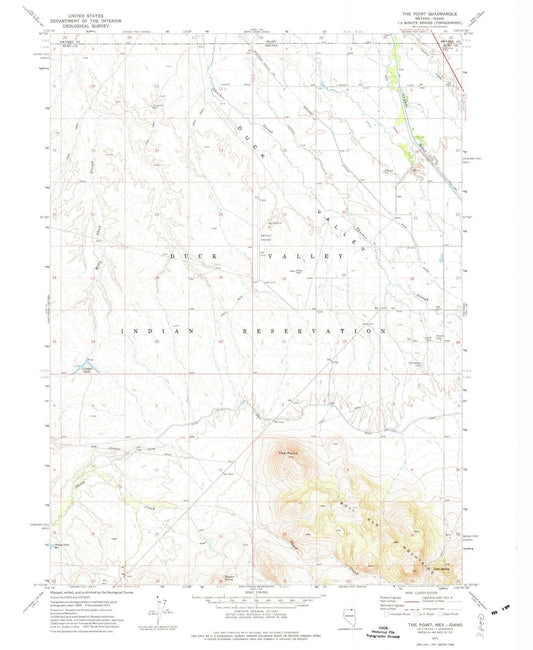 1971 The Point, NV - Nevada - USGS Topographic Map