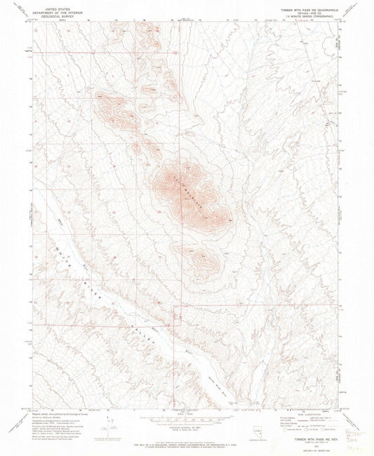 1971 Timber MTN Pass, NV - Nevada - USGS Topographic Map
