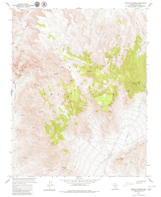 1961 Topopah Spring, NV - Nevada - USGS Topographic Map v3