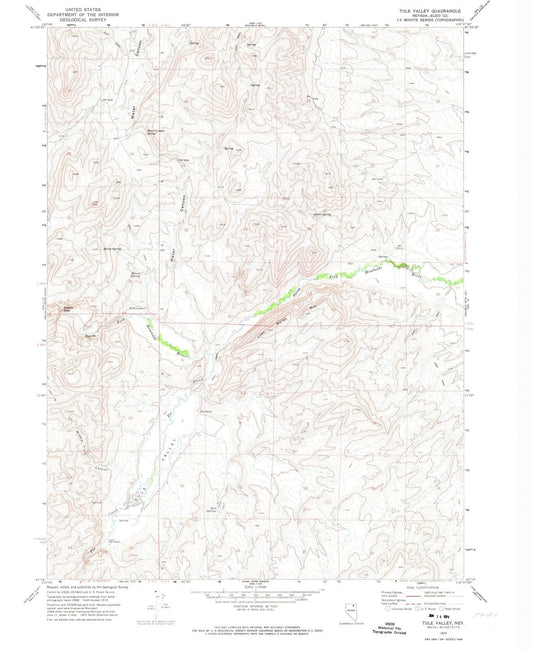 1972 Tule Valley, NV - Nevada - USGS Topographic Map