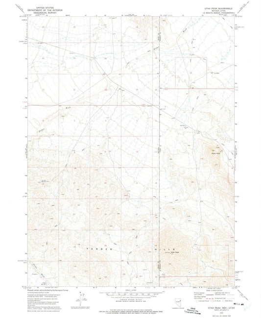 1972 Utah Peak, UT - Utah - USGS Topographic Map