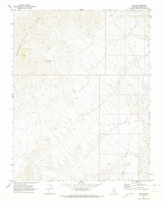 1969 Vigo, NV - Nevada - USGS Topographic Map