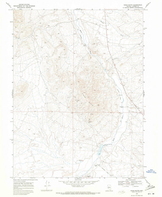 1969 Vigus Butte, NV - Nevada - USGS Topographic Map v3