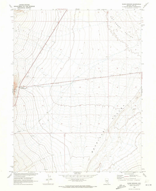 1968 Warm Springs, NV - Nevada - USGS Topographic Map v3