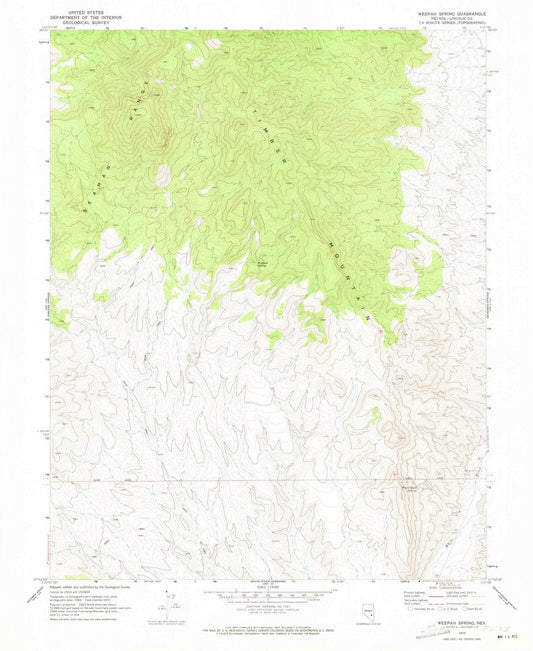 1970 Weepah Spring, NV - Nevada - USGS Topographic Map