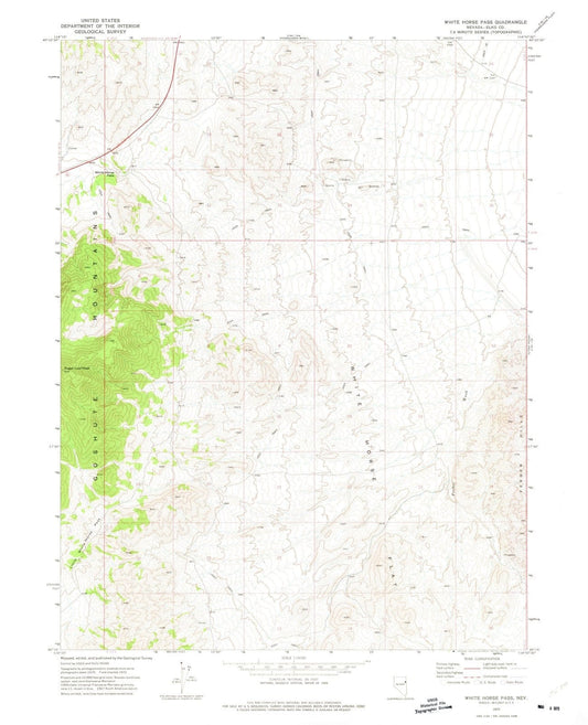 1972 White Horse Pass, NV - Nevada - USGS Topographic Map