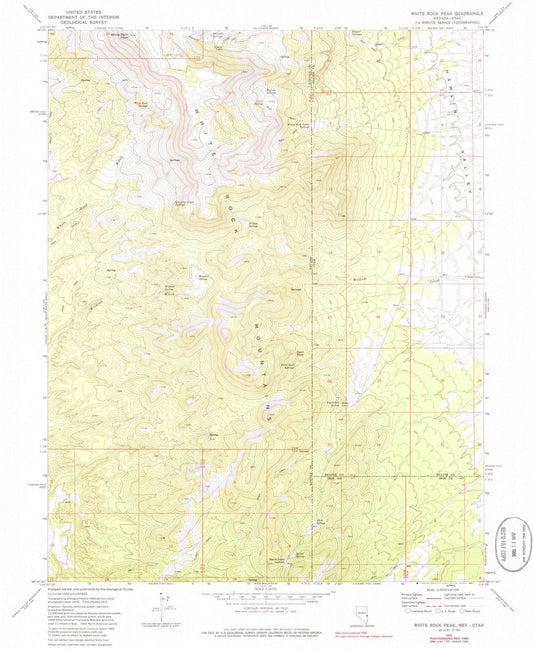 1972 White Rock Peak, NV - Nevada - USGS Topographic Map