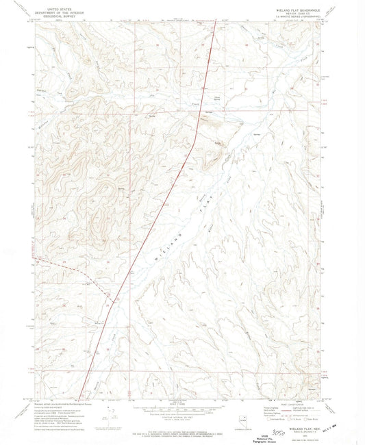 1971 Wieland Flat, NV - Nevada - USGS Topographic Map