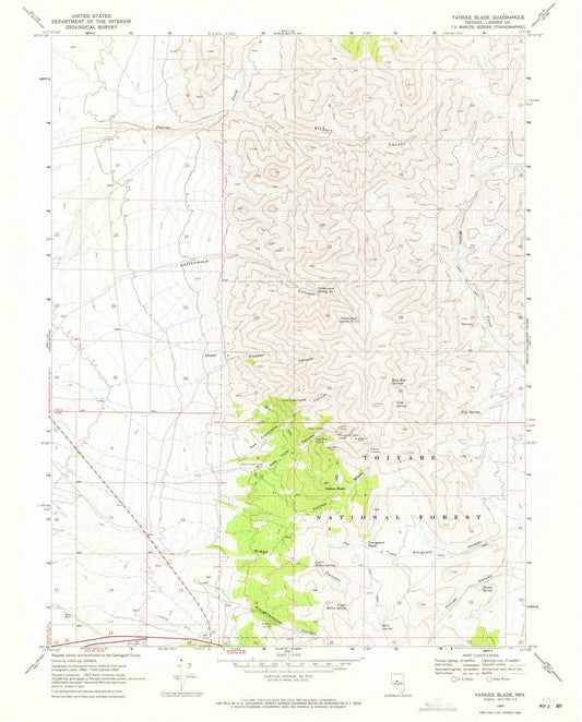 1969 Yankee Blade, NV - Nevada - USGS Topographic Map