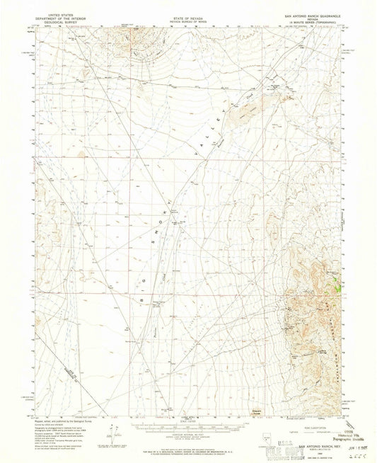 1964 San Antonio Ranch, NV - Nevada - USGS Topographic Map