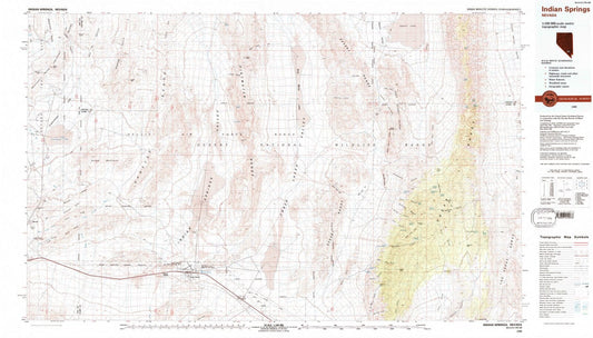 1988 Indian Springs, NV - Nevada - USGS Topographic Map