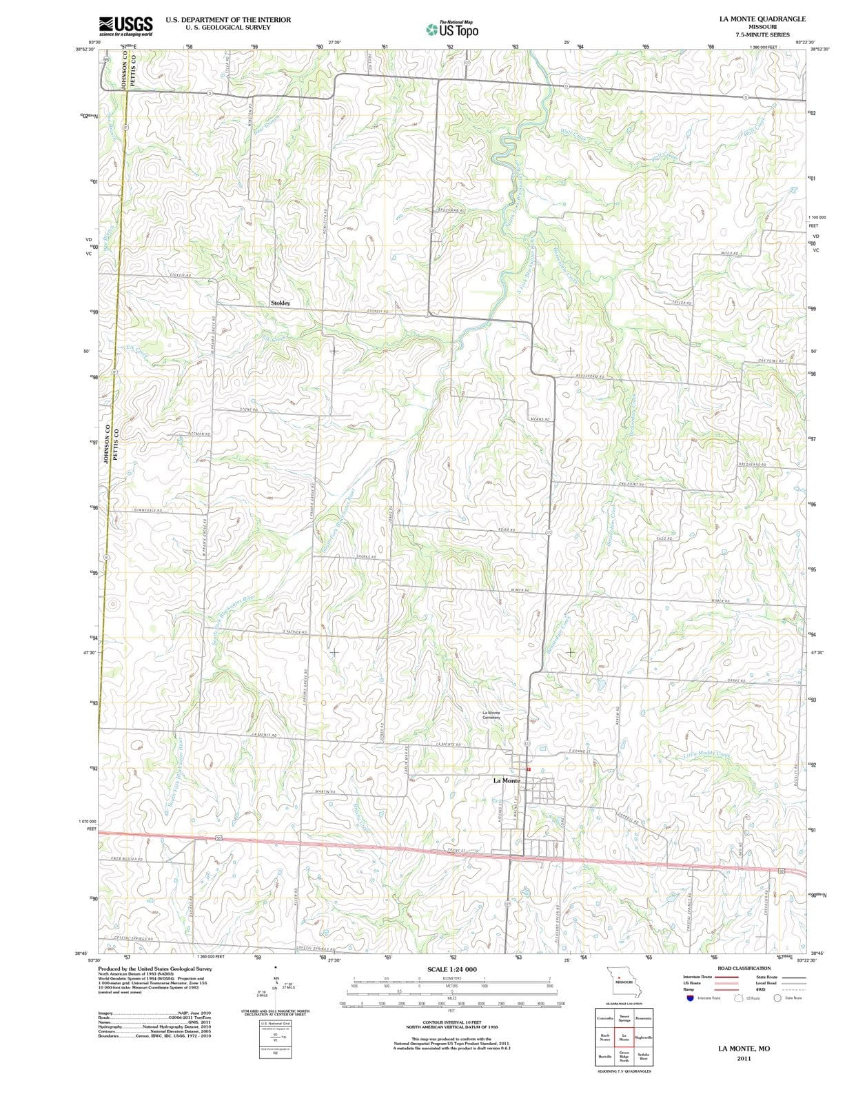 2011 La Monte, MO - Missouri - USGS Topographic Map
