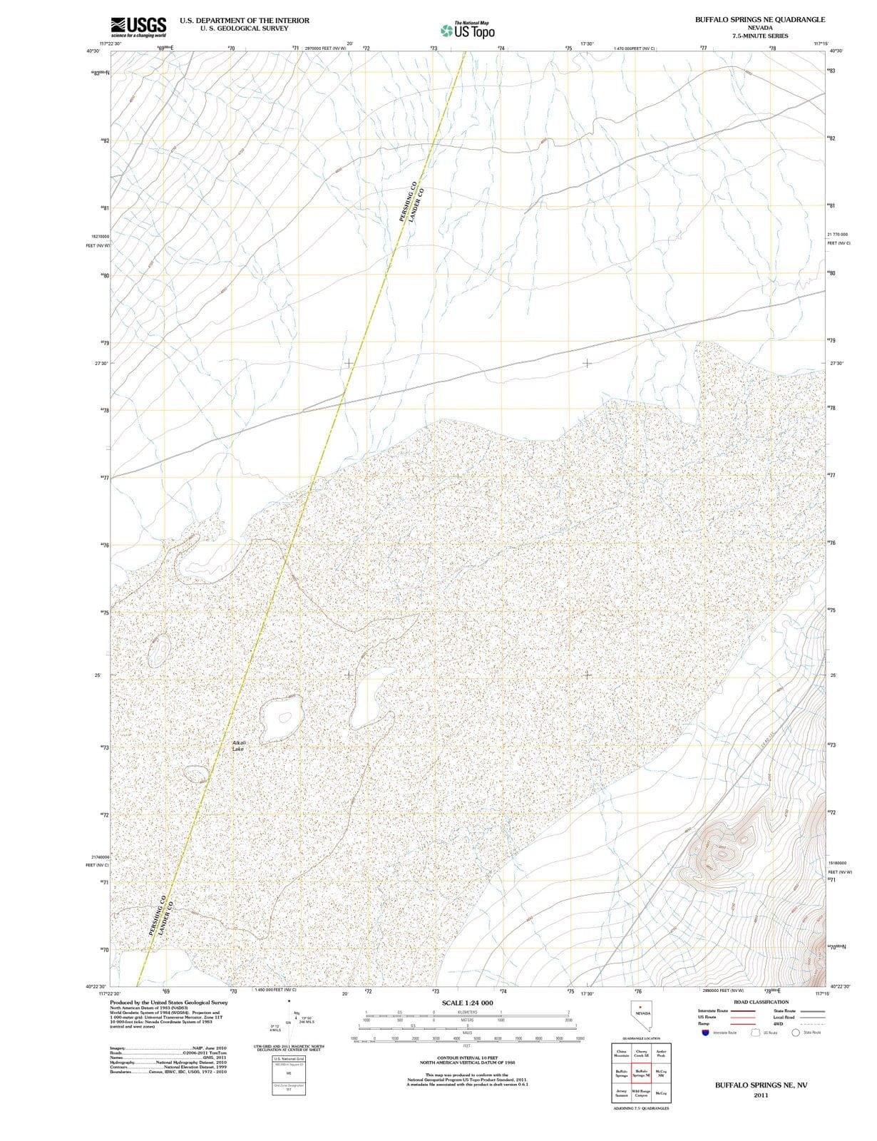 2011 Buffalo Springs, NV - Nevada - USGS Topographic Map v2