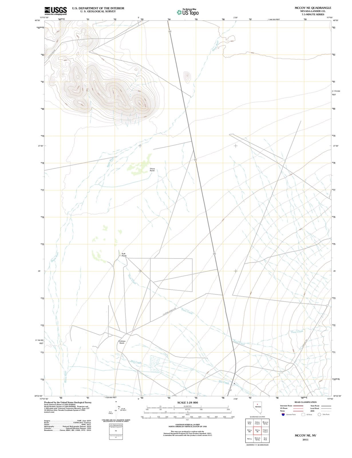 2011 McCoy, NV - Nevada - USGS Topographic Map