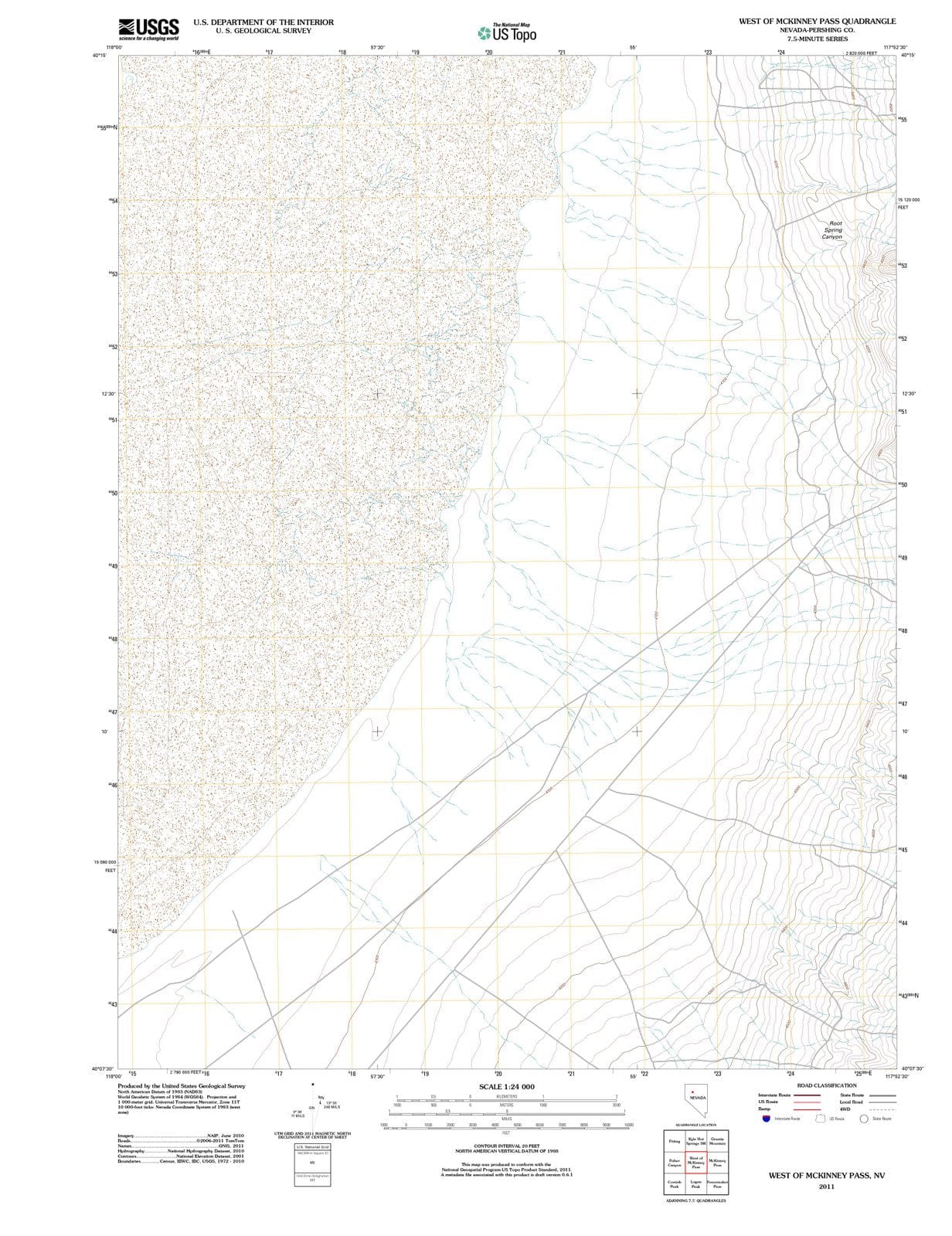 2011 West of McKinney Pass, NV - Nevada - USGS Topographic Map