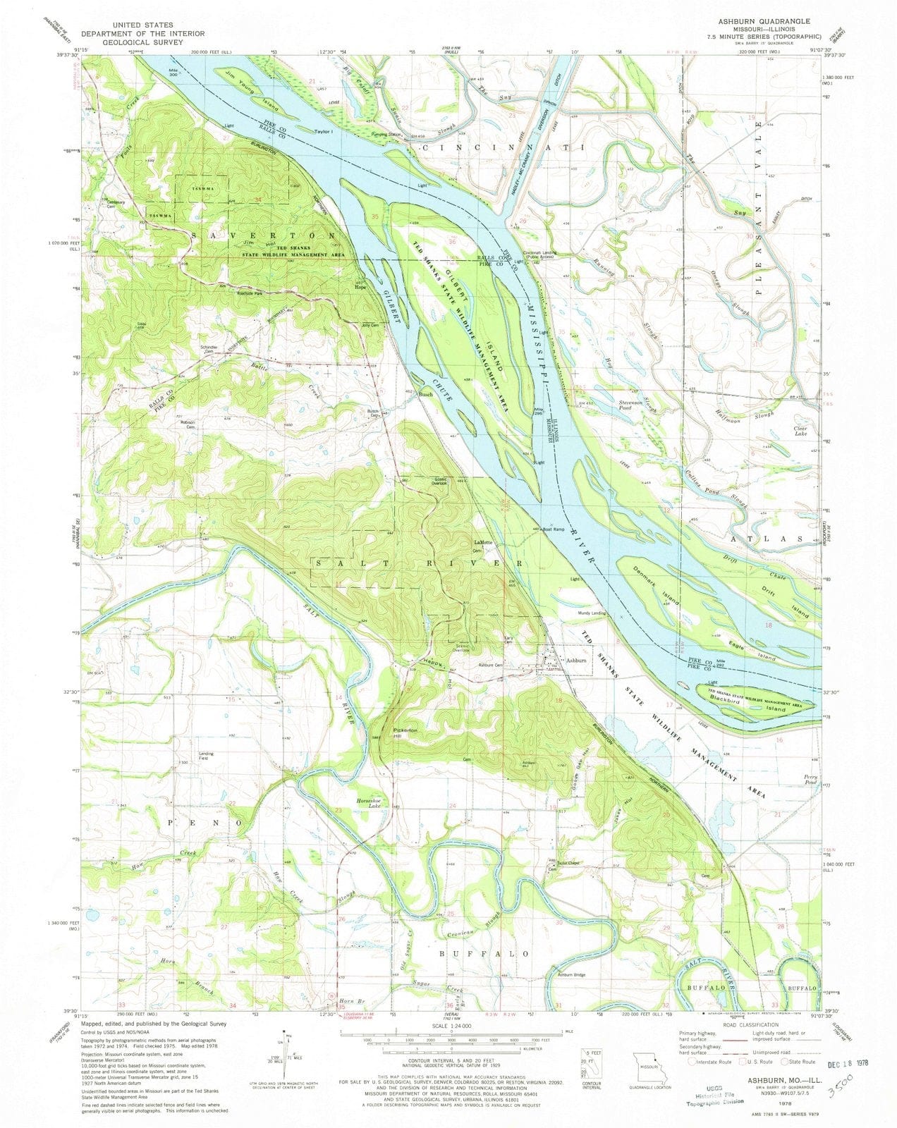 1978 Ashburn, MO - Missouri - USGS Topographic Map
