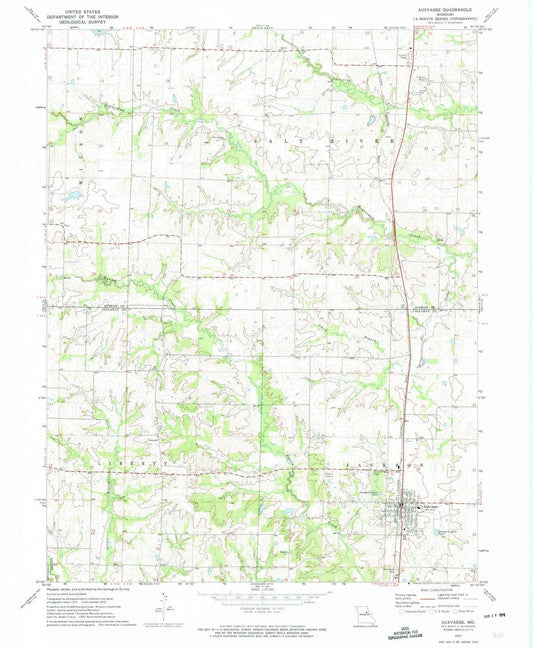 1972 Auxvasse, MO - Missouri - USGS Topographic Map