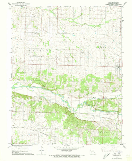 1971 Avilla, MO - Missouri - USGS Topographic Map