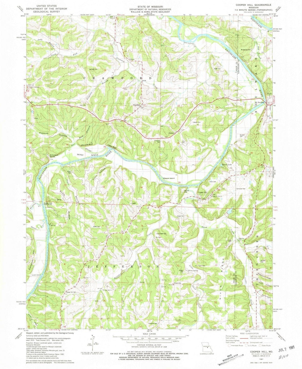 1981 Cooper Hill, MO - Missouri - USGS Topographic Map