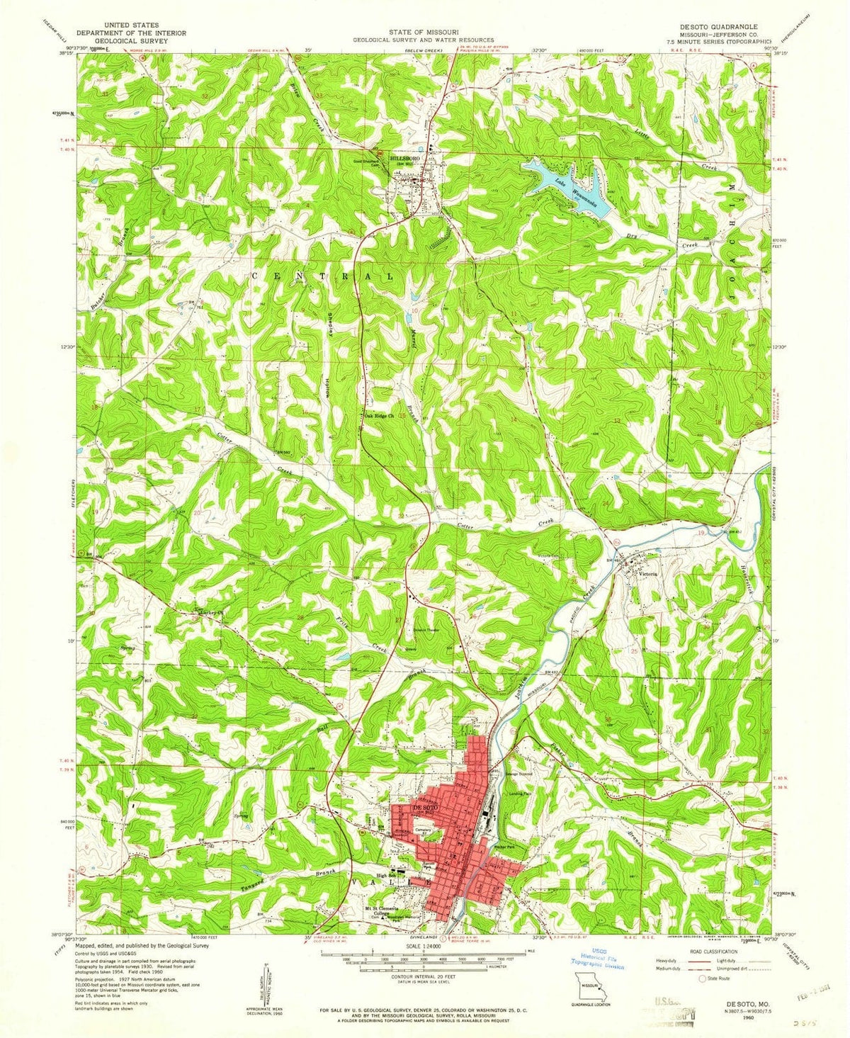 1960 De Soto, MO - Missouri - USGS Topographic Map