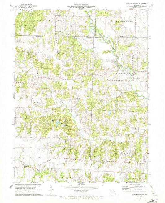 1971 Duncans Bridge, MO - Missouri - USGS Topographic Map