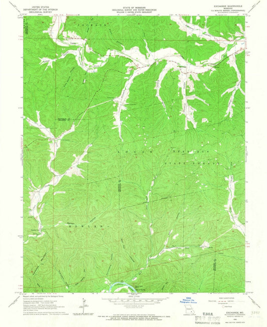 1965 Exchange, MO - Missouri - USGS Topographic Map