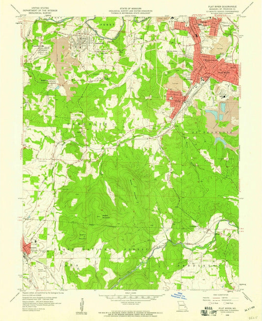 1958 Flat River, MO - Missouri - USGS Topographic Map