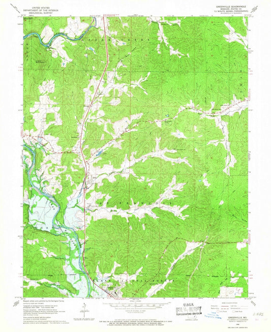 1966 Greenville, MO - Missouri - USGS Topographic Map v2