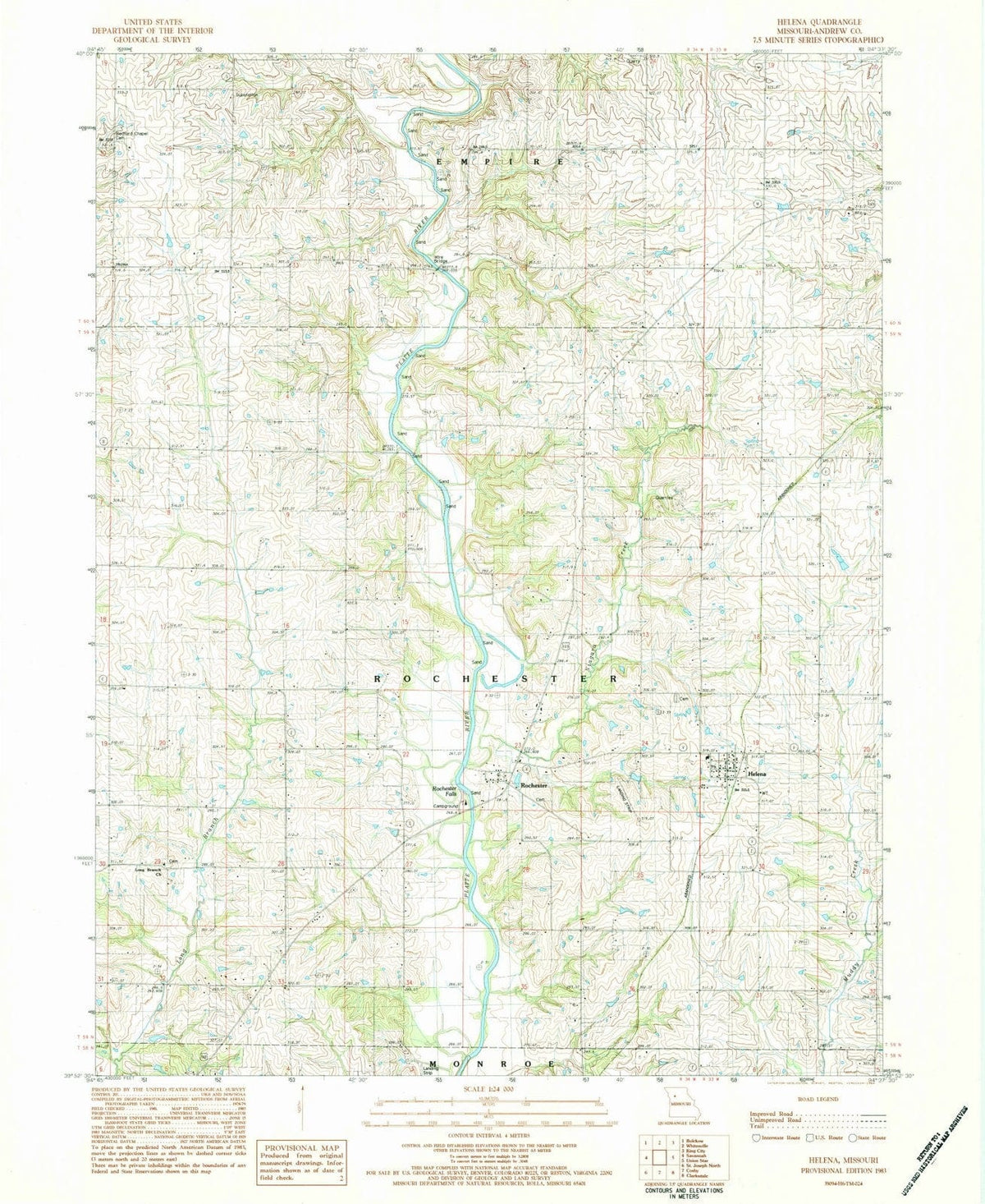 1983 Helena, MO - Missouri - USGS Topographic Map