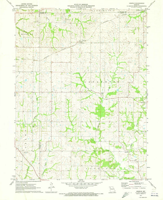 1971 Hemple, MO - Missouri - USGS Topographic Map