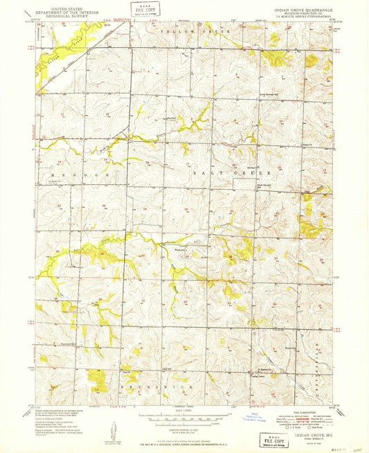 1949 Indian Grove, MO - Missouri - USGS Topographic Map