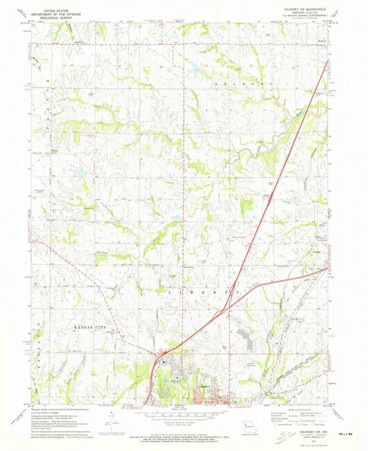 1971 Kearney, MO - Missouri - USGS Topographic Map