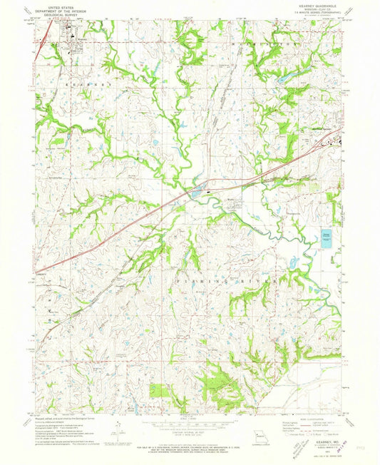 1971 Kearney, MO - Missouri - USGS Topographic Map v2