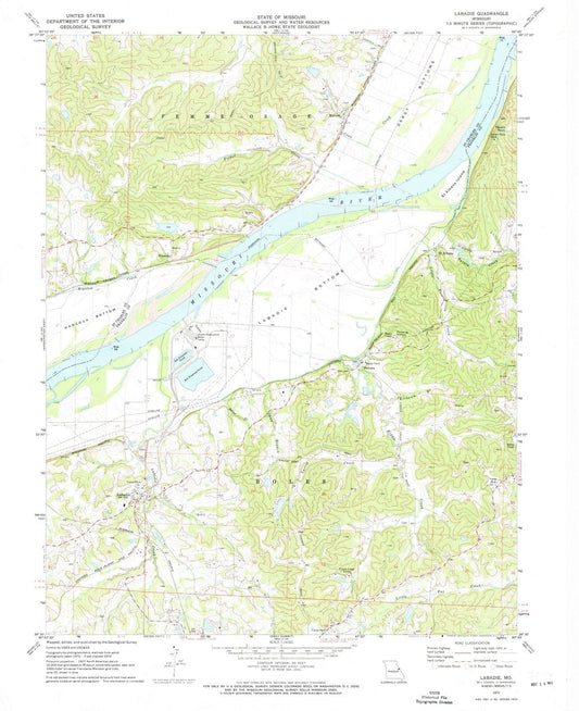 1972 Labadie, MO - Missouri - USGS Topographic Map