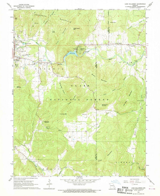 1968 Lake Killarney, MO - Missouri - USGS Topographic Map