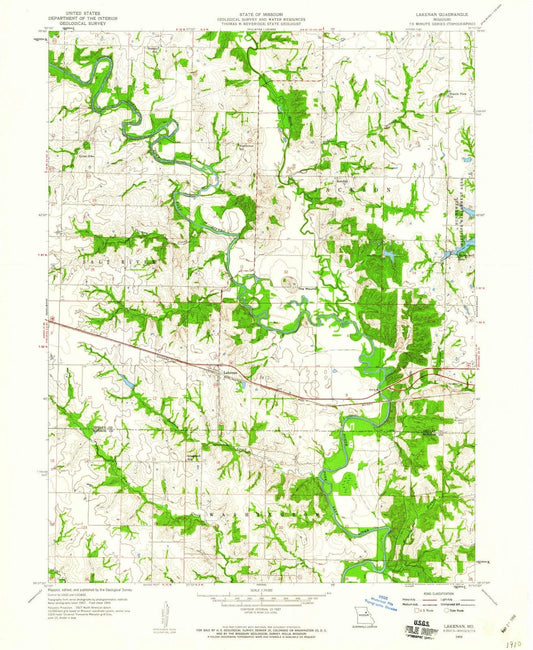 1959 Lakenan, MO - Missouri - USGS Topographic Map