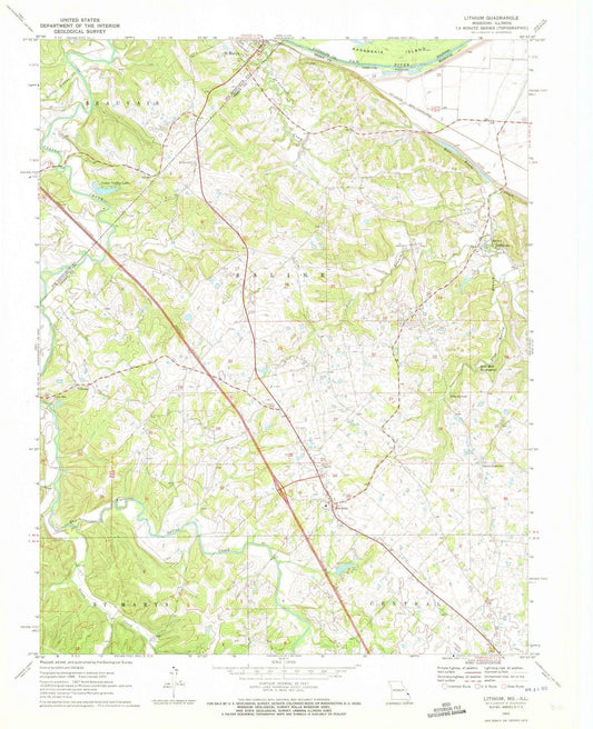 1970 Lithium, MO - Missouri - USGS Topographic Map